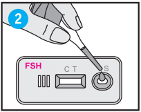 Badanie na menopauzę - umieszczanie próbki moczu na próbce testowej