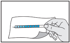 Badania moczu - odsączanie paska tesowego